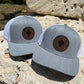 The Classic Leather Patch Hat- Gray