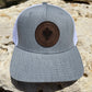 The Classic Leather Patch Hat- Gray