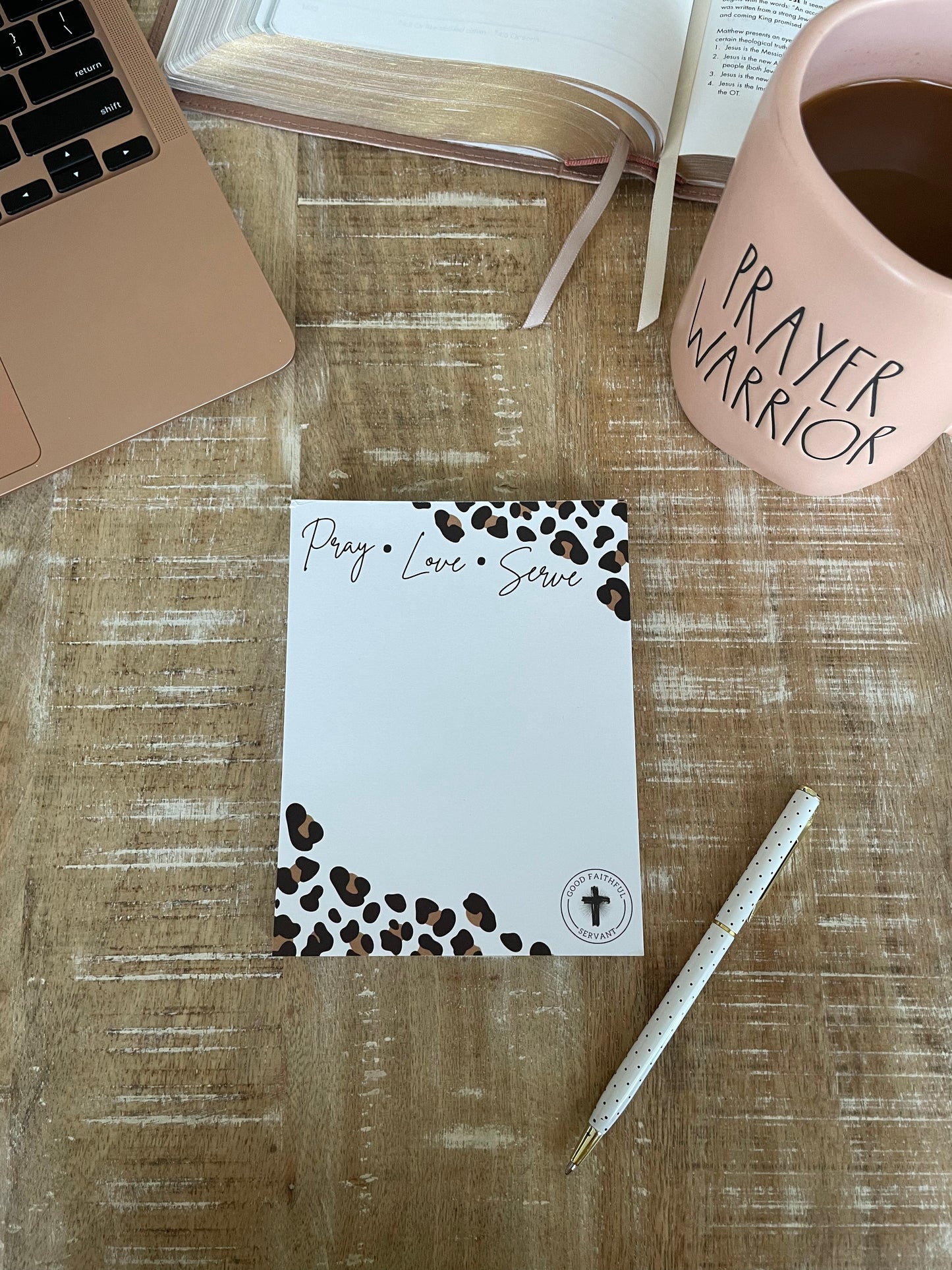 The Pray + Love + Serve Notepad